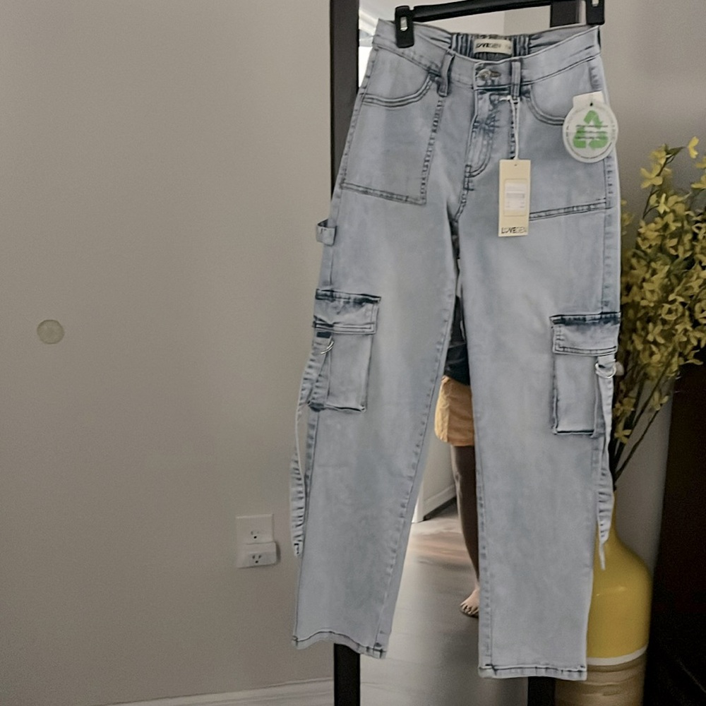 Cargo straight jeans